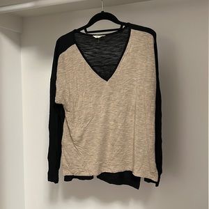 Madewell S Beige and Black Long sleeve